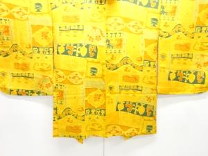 未使用品　花動物更紗模様羽織